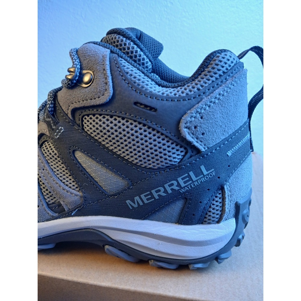 Merrell Accentor 3 Mid WP Waterproof Hiking Boot Monument Grey J135228 Women 9.5